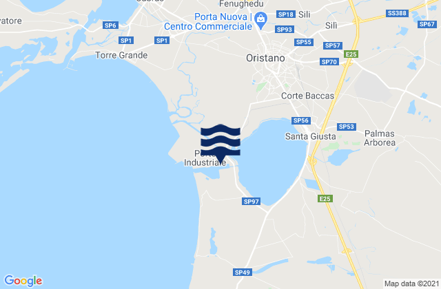 Oristano, Italyの潮見表地図