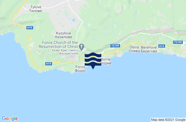 Orlinoye, Ukraineの潮見表地図