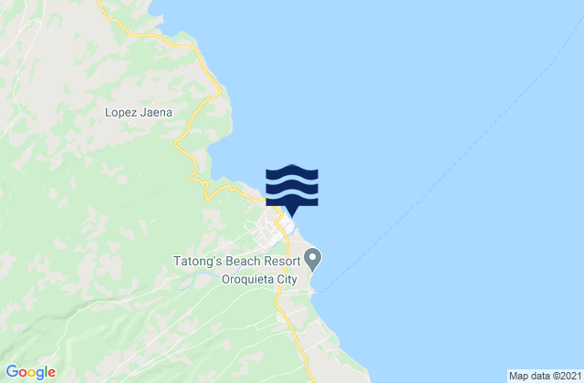 Oroquieta, Philippinesの潮見表地図
