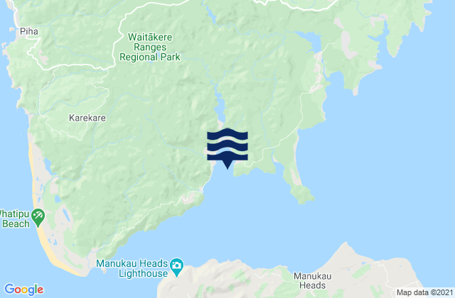 Orpheus Bay, New Zealandの潮見表地図
