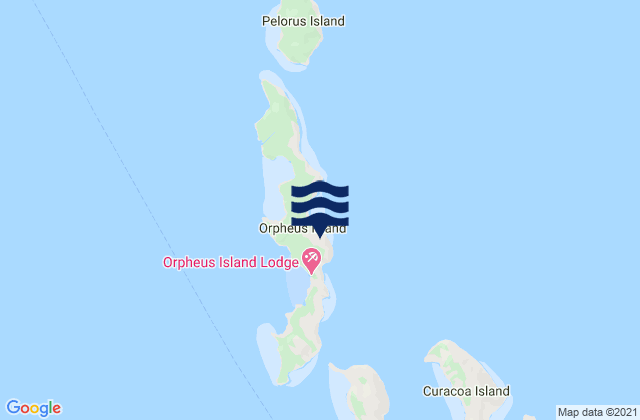 Orpheus Island, Australiaの潮見表地図