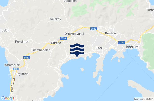 Ortyakent Yahşi, Turkeyの潮見表地図