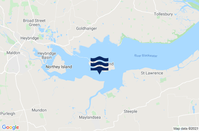 Osea Island, United Kingdomの潮見表地図