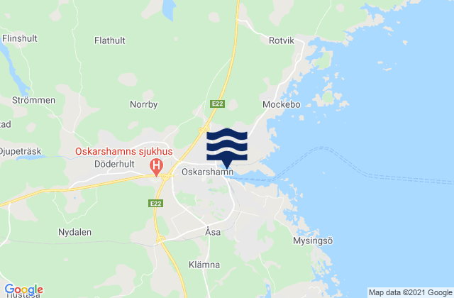 Oskarshamn, Swedenの潮見表地図