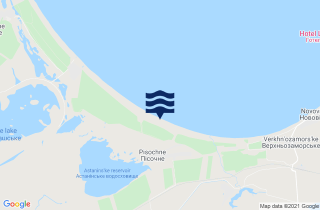 Ostanino, Ukraineの潮見表地図