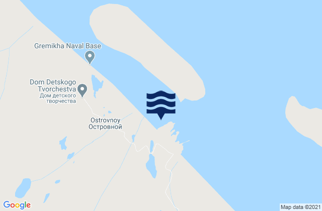 Ostrovnoy, Russiaの潮見表地図