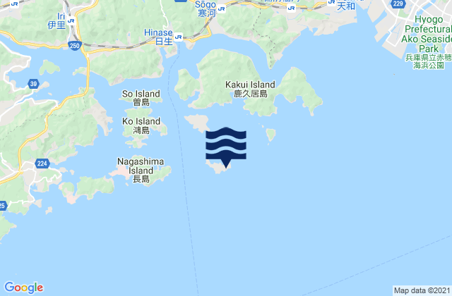 Otabu Shima, Japanの潮見表地図