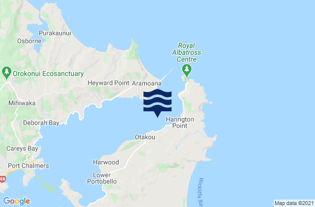 Otago Harbour Entrance (Spit Wharf), New Zealandの潮見表地図