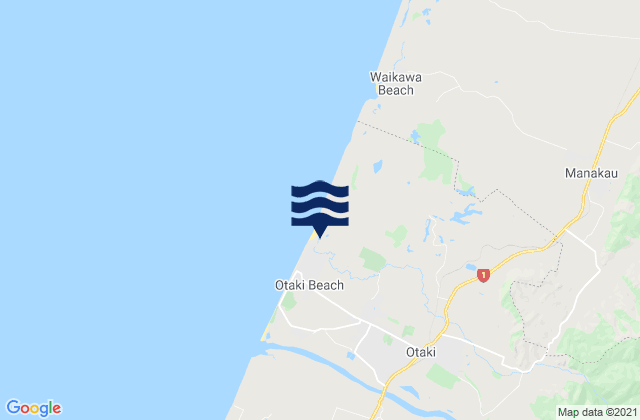 Otaki, New Zealandの潮見表地図