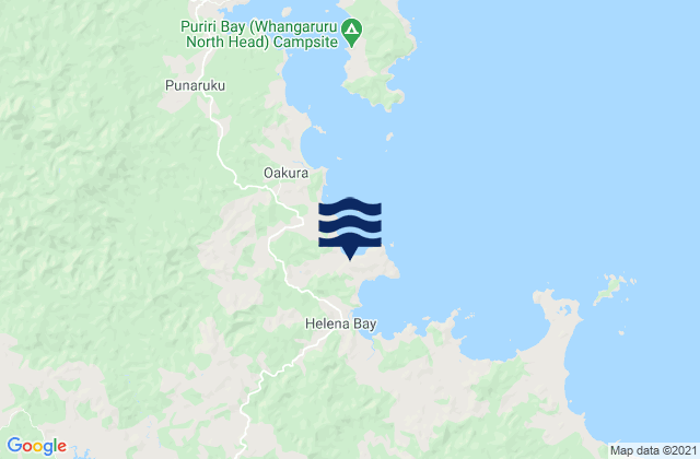 Otara Bay, New Zealandの潮見表地図