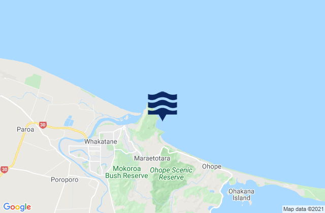 Otarawairere Bay, New Zealandの潮見表地図