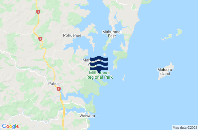 Otarawao Bay, New Zealandの潮見表地図