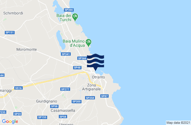 Otranto, Italyの潮見表地図
