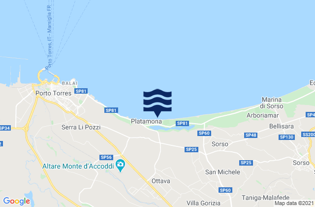 Ottava, Italyの潮見表地図