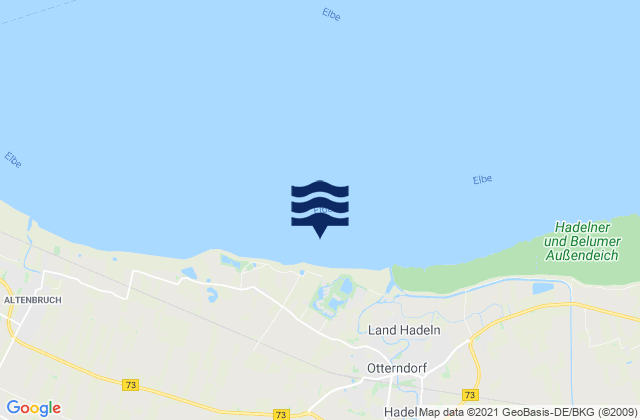 Otterndorf , Denmarkの潮見表地図
