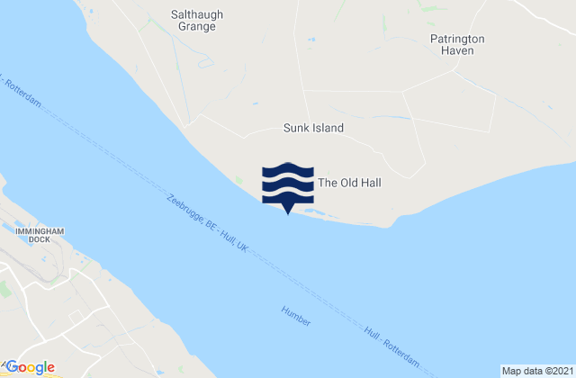 Ottringham, United Kingdomの潮見表地図