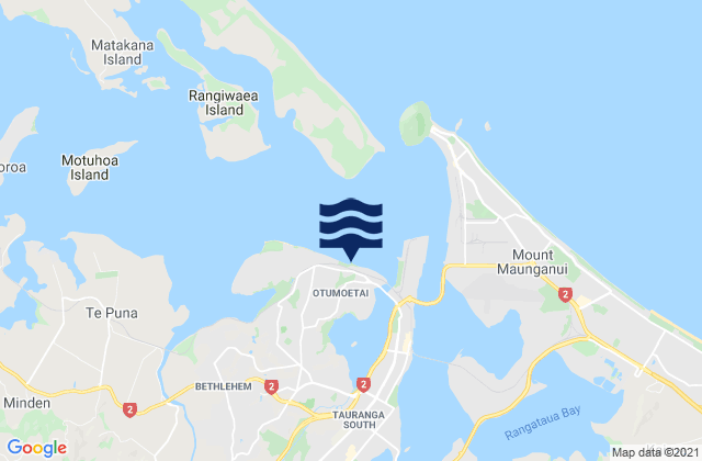 Otumoetai, New Zealandの潮見表地図