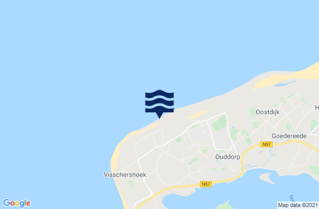Ouddorp Beach, Netherlandsの潮見表地図