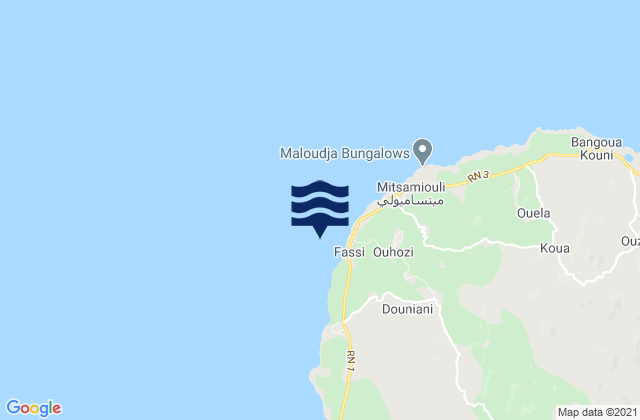Ouhozi, Comorosの潮見表地図