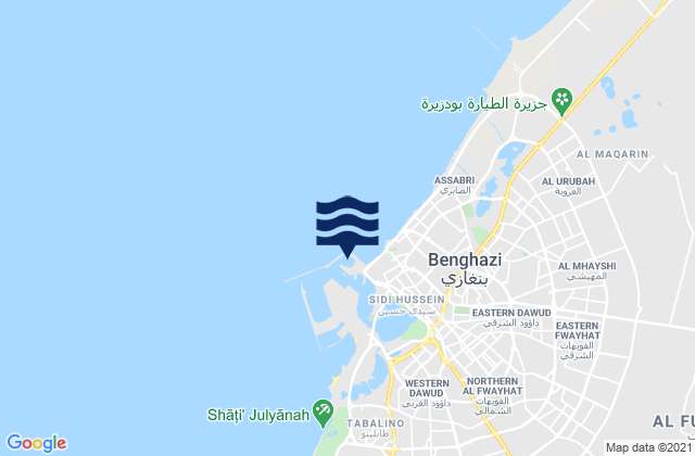 Outer Harbour, Libyaの潮見表地図