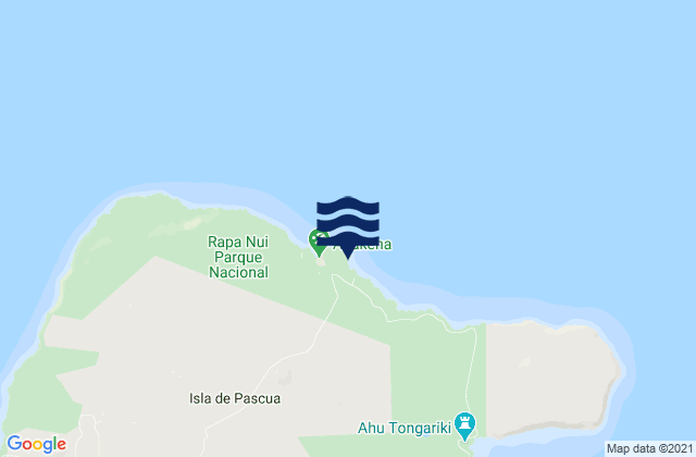 Ovahe, Chileの潮見表地図