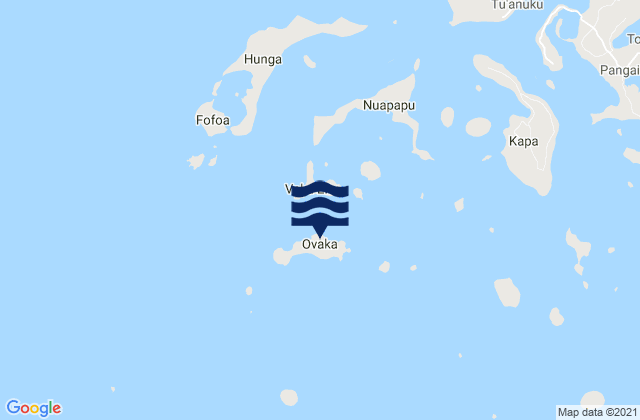 Ovaka Island, Tongaの潮見表地図