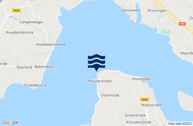 Overloop van Hansweert, Netherlandsの潮見表地図