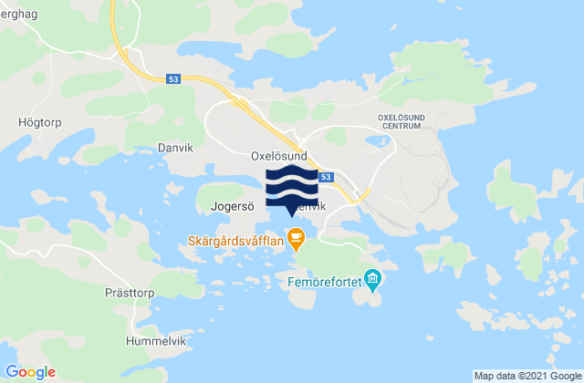 Oxelösunds Kommun, Swedenの潮見表地図