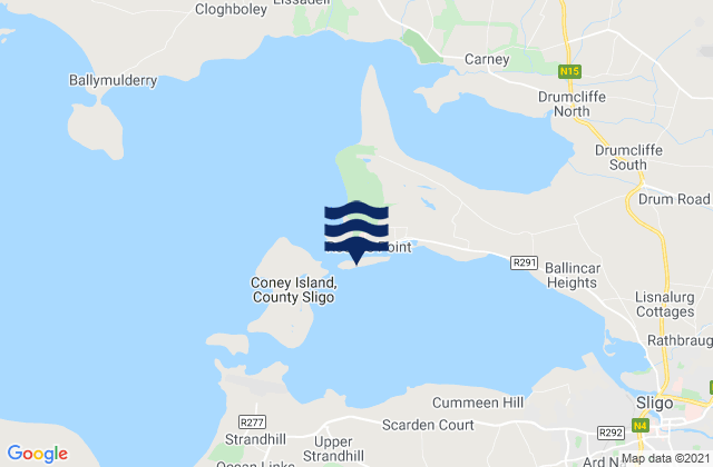 Oyster Island, Irelandの潮見表地図