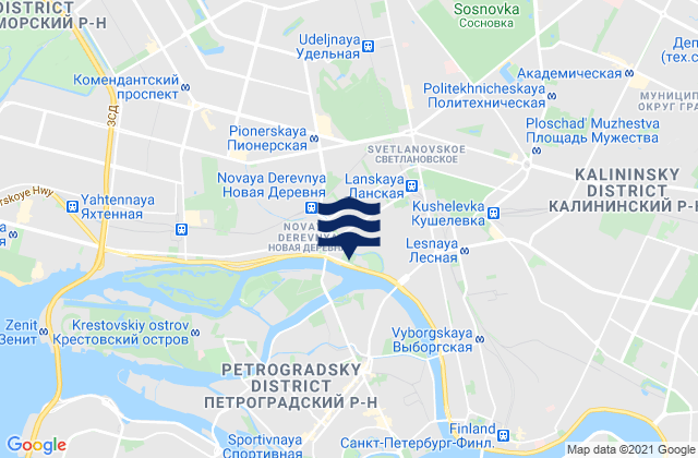 Ozerki, Russiaの潮見表地図