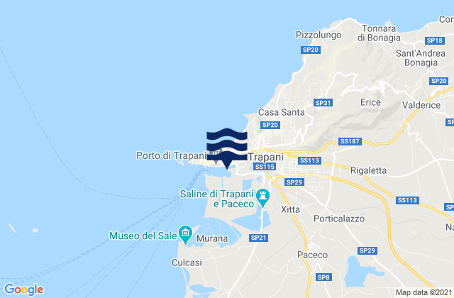 Paceco, Italyの潮見表地図
