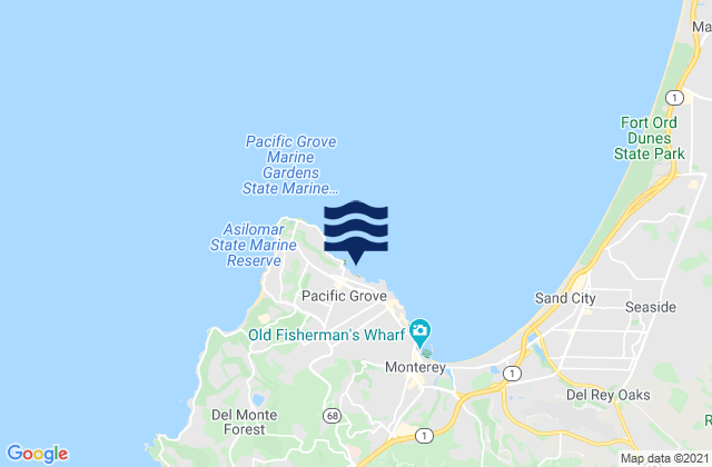 Pacific Grove, United Statesの潮見表地図