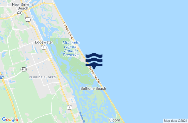 Packwood Place Mosquito Lagoon, United Statesの潮見表地図