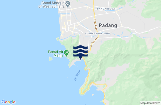 Padang Padang, Indonesiaの潮見表地図