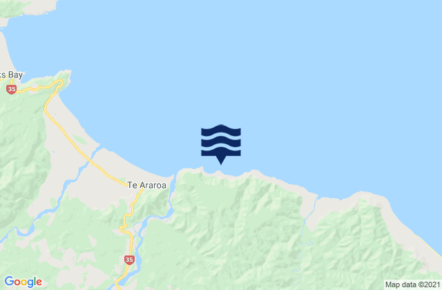 Paengaroa Bay, New Zealandの潮見表地図