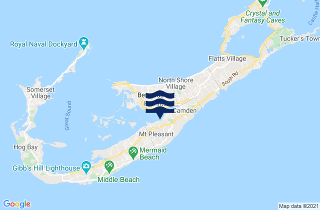 Paget Parish, Bermudaの潮見表地図