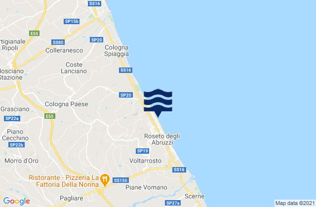 Pagliare, Italyの潮見表地図