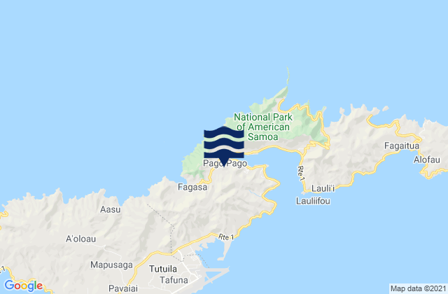Pago Pago, American Samoaの潮見表地図
