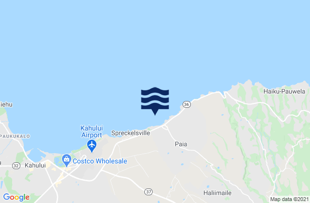 Paia, United Statesの潮見表地図