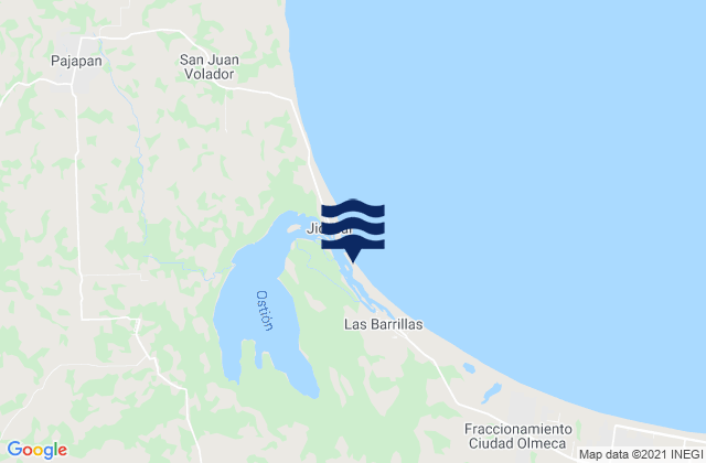 Pajapan, Mexicoの潮見表地図