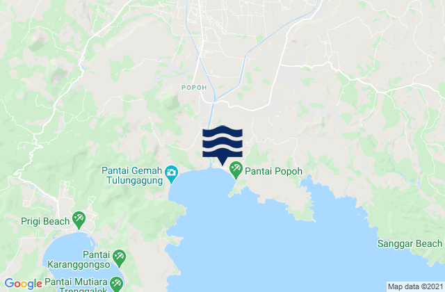 Pakel, Indonesiaの潮見表地図