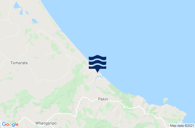 Pakiri Beach Auckland, New Zealandの潮見表地図