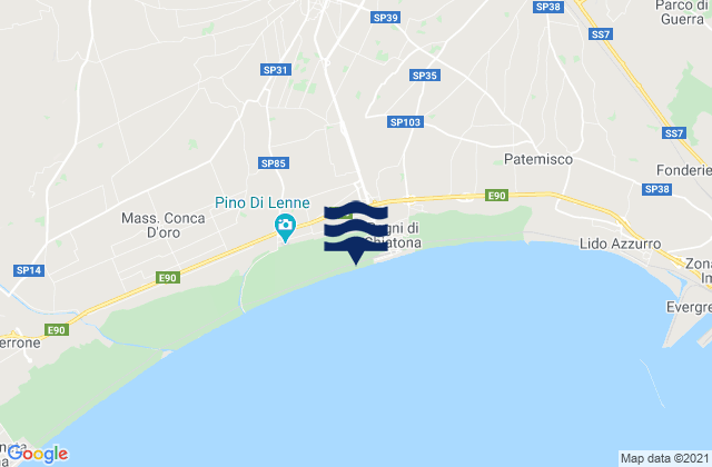 Palagiano, Italyの潮見表地図