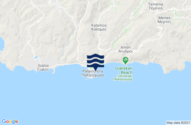 Palaióchora, Greeceの潮見表地図