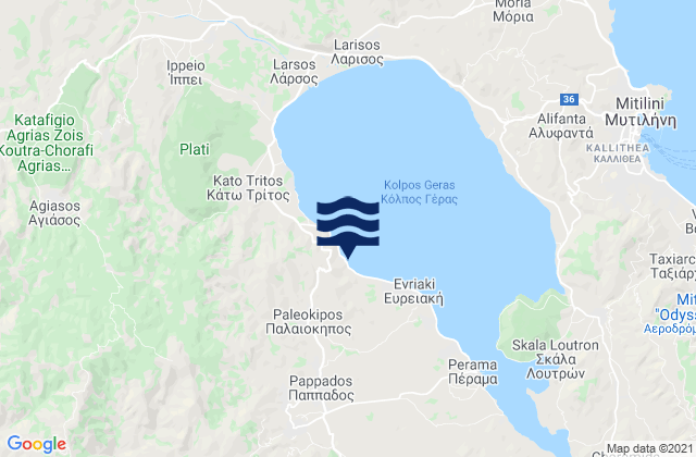 Palaiókipos, Greeceの潮見表地図