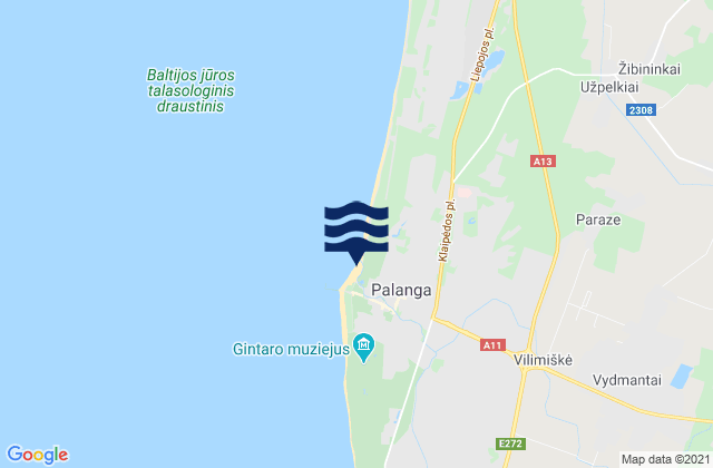 Palanga, Lithuaniaの潮見表地図