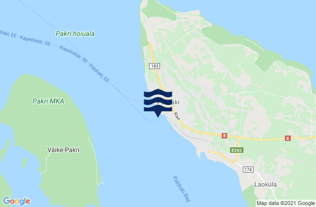 Paldiski, Estoniaの潮見表地図