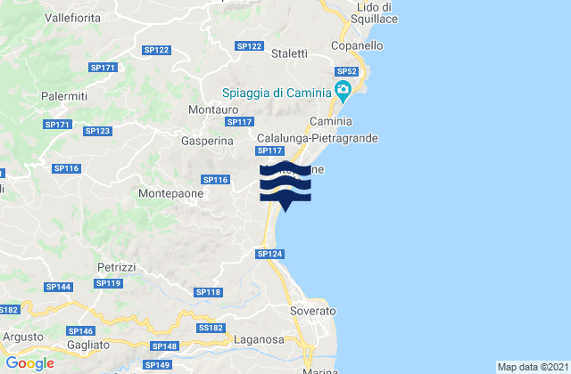 Palermiti, Italyの潮見表地図