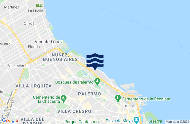 Palermo, Argentinaの潮見表地図