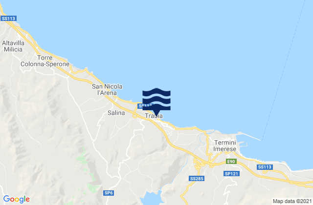 Palermo, Italyの潮見表地図
